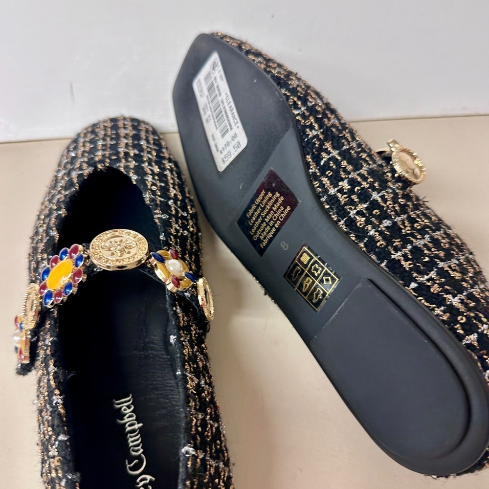 Jeffrey Campbell Black and Gold Loafers - Picture 5 of 5